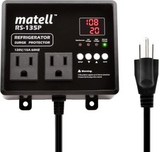 matell Refrigerator Surge Protector, Double Outlet Voltage and Current Protector