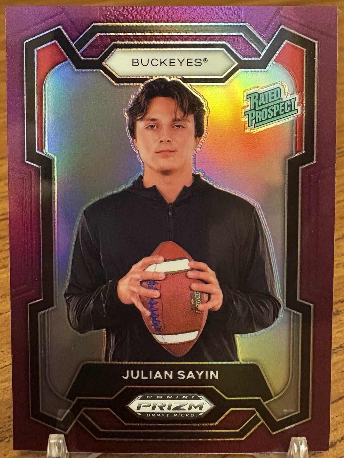 2024 Prizm Draft Picks - Julian Sayin Rated Prospect - Purple Prizm /75 - OSU