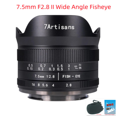 7artisans 7.5mm F2.8 II Wide Angle Fisheye Lens for Micro M4/3 M43 MFT Camera