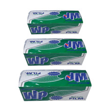 3 Pack Western Plastics 12" x 2000' Food Service Film Cling Wrap w Cutter Box