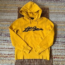 L.L. Bean x Todd Snyder Spell Out Hoodie Hoody Yellow Pullover Men's XS