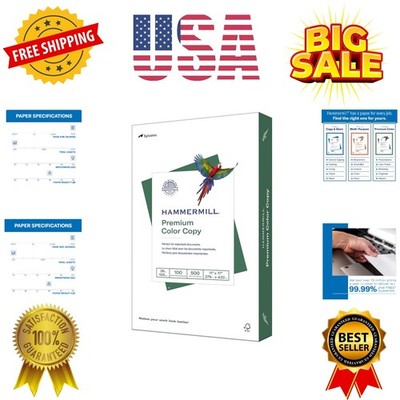 Printer Paper,  Color 28 lb Copy Paper, 11 x 17-100 Bright, Made in the , 102...