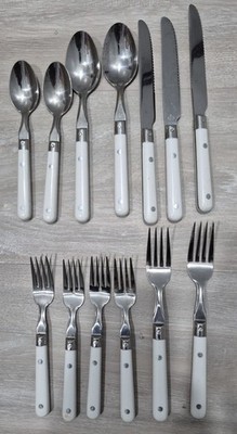 Life Time Stainless Korea Silverware 13-Set Ivory Fork, Spoon, Knife - Excellent