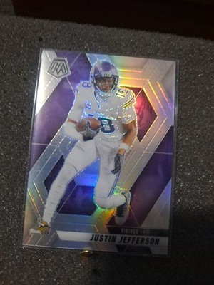 2025 Mosaic Justin Jefferson #19 True Silver Prizm Minnesota Vikings Mint