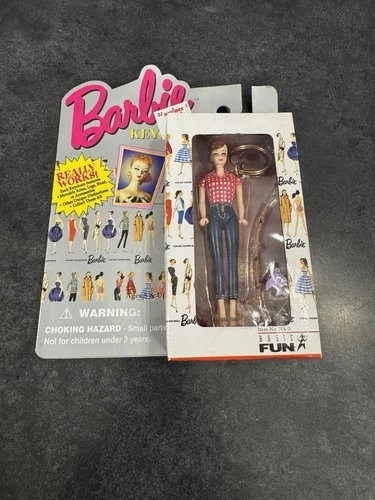 Vintage 1995 Picnic Barbie Keychain #704-0 Basic Fun Mattel NOS Moveable Parts
