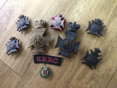 K.R.R.C. 5 Busby Bages 2Helmet Plates One Shoulder Title.G.C. - Picture 7 of 8
