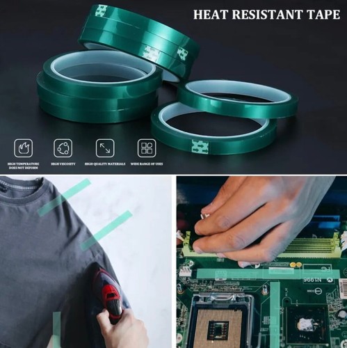20 rolls Heat resistant Tapes sublimation Press Transfer Thermal GREEN 4mm x 30m - Picture 12 of 12