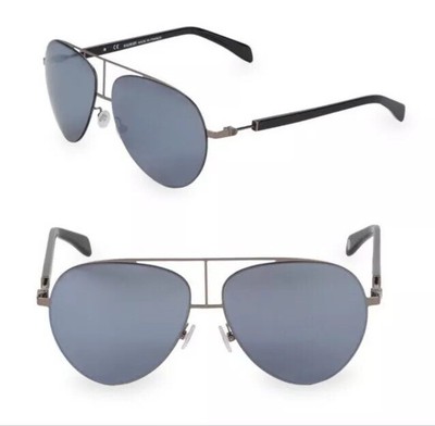 Balmain UNISEX Aviator Sunglasses 59mm Light Gunmetal BNIB  display picture 3