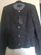 Armani Jeans Ladies Pepulum Fitted Jacket Size 12 / 14 New Bnwt £289
