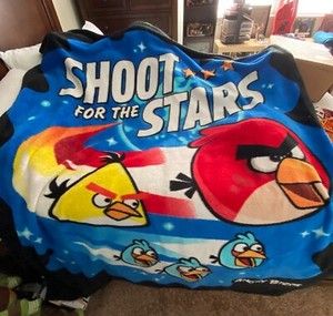 VGUC-78” x 58”  Angry Bird Shoot For The Stars Fleece Blanket