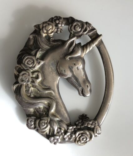 Vintage Gorham Sterling Unicorn Head Surounded Wi… - image 1