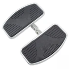 1Pair Motorcycle Front Rider Left+Right Floorboard Foot Board Pedal Steel Rubber