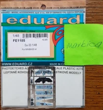1/48 Eduard Su-33 Flanker D photo etched color set for Minibase kit FE1185