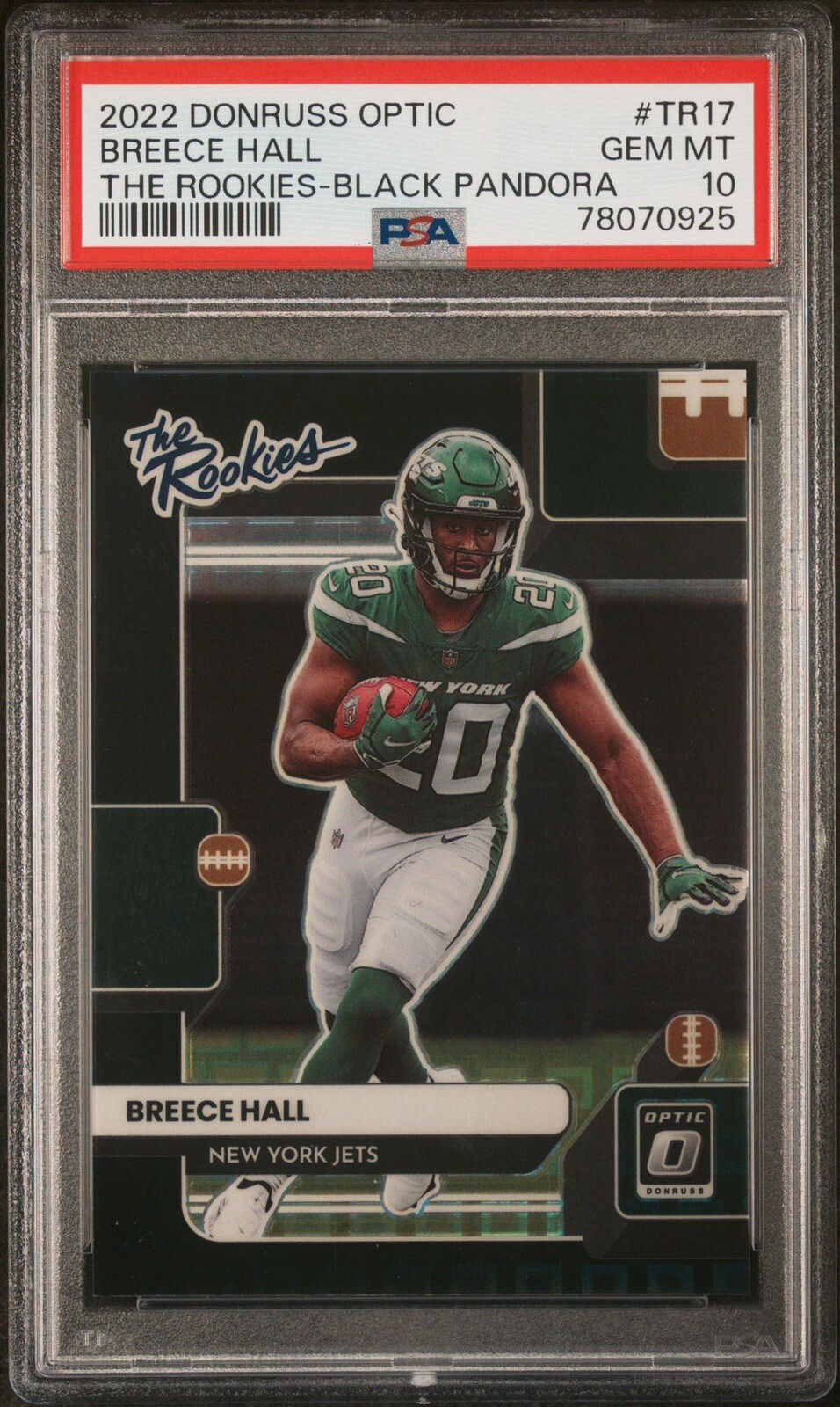 Breece Hall Panini Donruss Optic the Rookies #TR17 Black Pandora