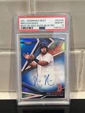 73601537 NIKO KAVADAS 2022 Bowman's Best of Blue Refractor RC Auto /150 PSA 10⚾️