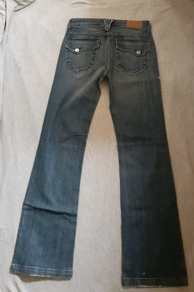 Jeans Denim of Virtue lavado oscuro corte boot tiro bajo 25 nuevos con etiquetas para mujer Foto 3 de 4