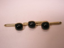 5/16" Domed Black Squares Vintage Formal Shirt Studs set tux groom prom b330