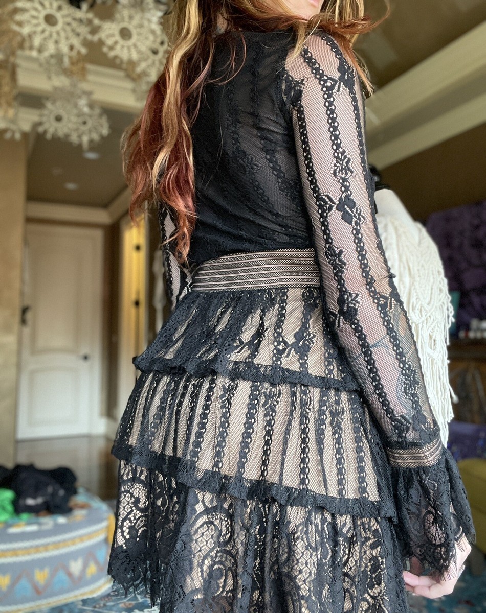 vintage style black lace dress Black Lace Dress