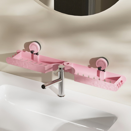 Rotatable Storage Rack Household Bathroom Accessories Kitchen Shelves - Picture 8 of 9