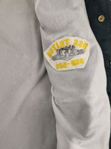 USS Triton SSN-586 United States Navy Submarine Vintage Windbreaker Jacket Sz L - Picture 13 of 14