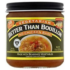 New Better Than Bouillon Vegetarian No Chicken Base 8 oz Jar - Expires 5/2025
