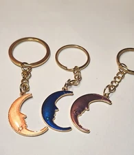 Celestial Moon Star Keychain Keyring Accessory