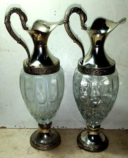 COPPIA VECCHIE BOTTIGLIE DI VETRO BUTON DEI F.LLI GALBIATI ANNI 60