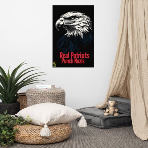Abolish MAGA - Real Patriots Punch Nazis wall poster - Picture 9 of 24