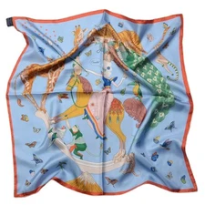Women 70cm*70cm 100% silk costom designer scarf