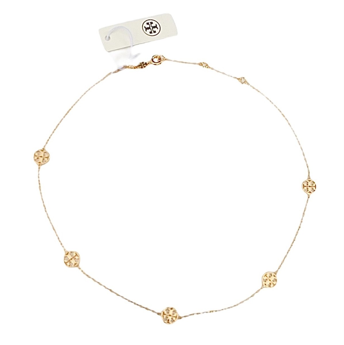 Auth NEW Stunning Tory Burch MILLER Gold Delicate Logo