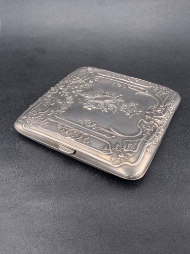 Solid Silver Cigarette Box Case c. 1900 - Picture 11 of 11