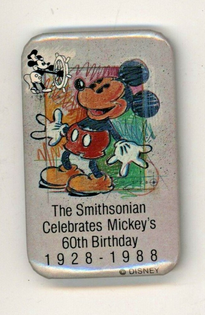 1928 / 1988 Smithsonian Celebrates Mickey's 60th Birthday 2 3/4