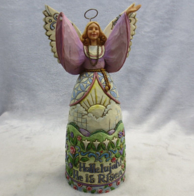 Jim Shore Heartwood Creek He Is Risen Hallelujah Easter Angel #4010471 FLAW READ