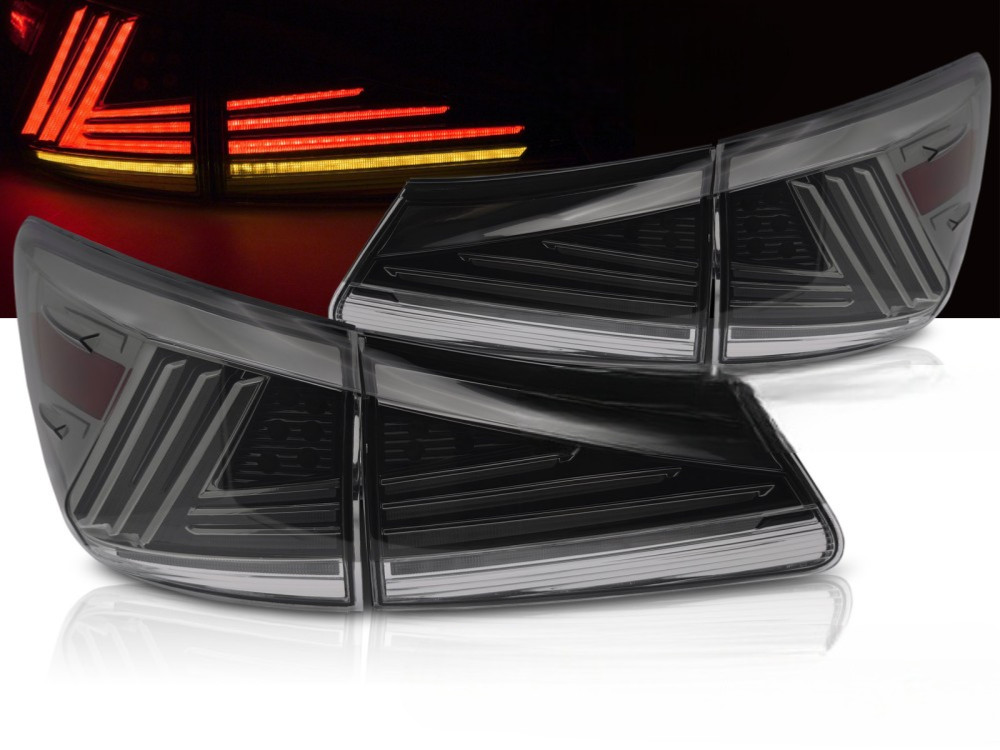 Feux arriere FULL LED pour Lexus IS II fini les ampoules grillees avec le look fume