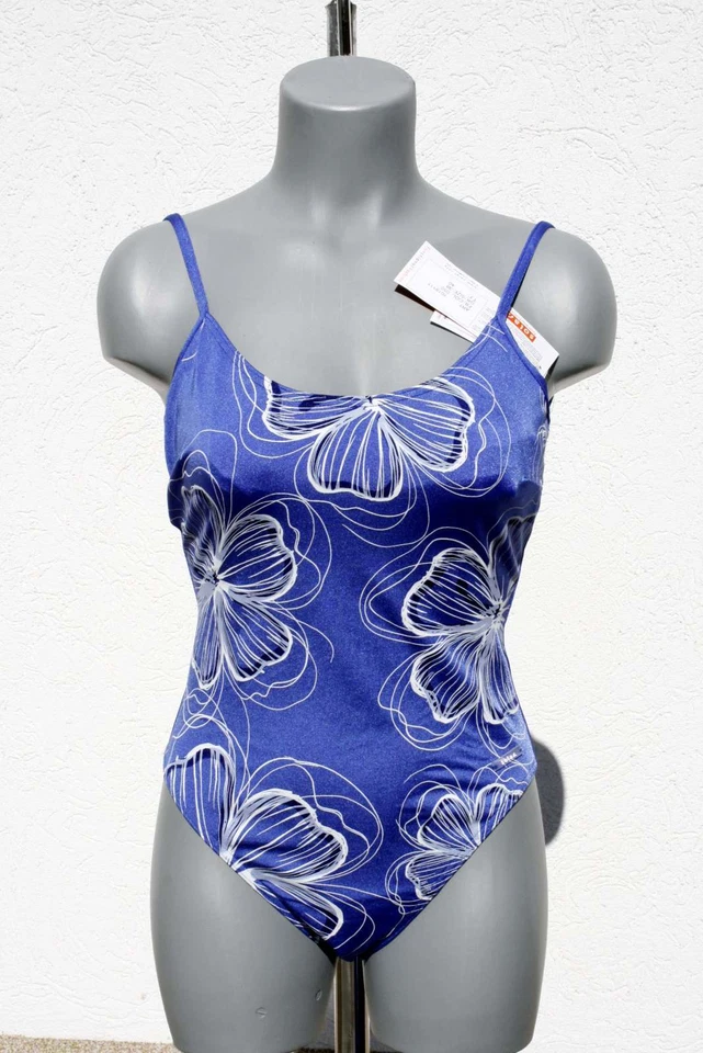 Saison-2023/24 7019111-050 Solar Badeanzug mit schmalen Trägern Blau NEU in 38 - Bild 3 von 4