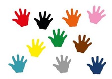 10x Iron-on Patch Miniblings 26mm Smooth Hand Children Hands