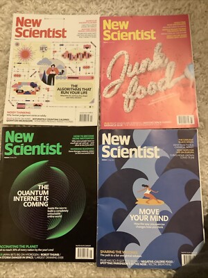 New Scientist Magazine bundle 2021 x 4 Junk Food/Chemical Bond/Ancient Glaciers