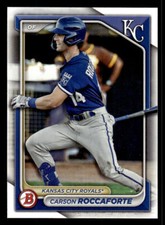 2024 Bowman #BP-33 Carson Roccaforte Prospects Card Kansas City Royals