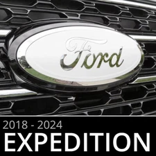 2018-2024 Ford Expedition Emblem Overlay Insert Decals - WHITE (Set of 2)