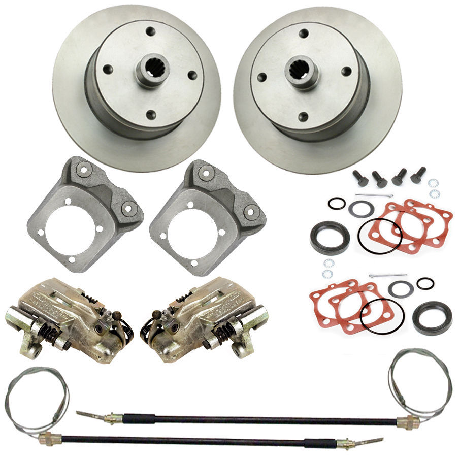 EMPI 222870F DELUXE REAR DISC BRAKE KIT 4X130 ROTORS 19681979 VW BUG