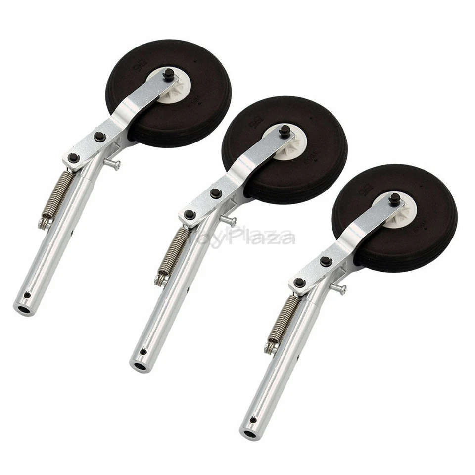 150x5mm Aluminum Spring Absorber Landing Gear & PU tyre for RC Airplane Aircraft - Image 4 of 4