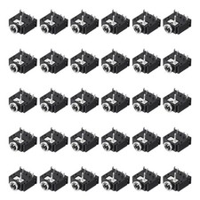 30 Pcs 5 Pins Female 3.5mm Stereo TRS Jacks Plug Socket