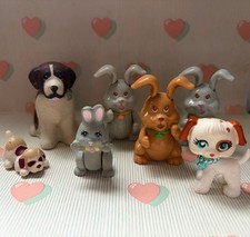 Vintage Littlest Pet Shop LPS lot of 7 pets 1990s Beethoven bunny dog rare