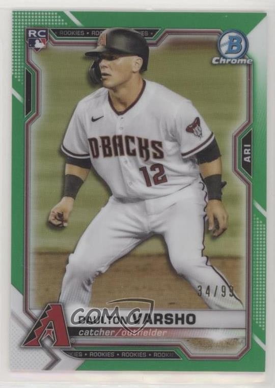 2021 Bowman Chrome Green Refractor 34/99 Daulton Varsho #95 Rookie RC 00lz