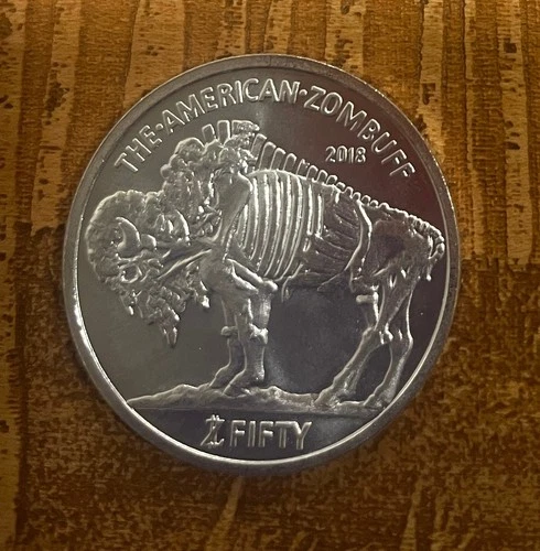 2018 Zombucks Currency of the Apocalypse - Zombuff    1-OZ  .999 SILVER ROUND