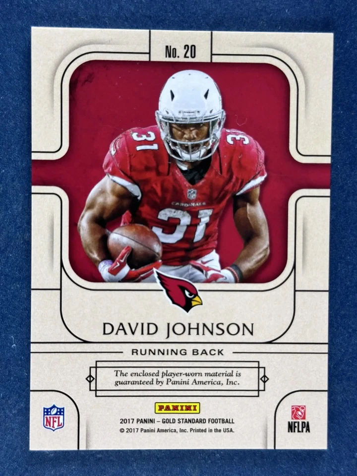 2017 Gold Standard Gold Rush David Johnson Jersey Cardinals /99 - Image 2 of 2