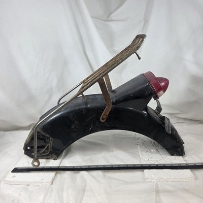 1966 Sears Puch SR175 Rear Fender Rack Lucas Tail Light License Bracket