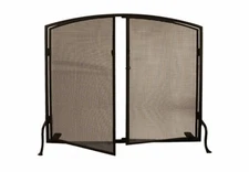 Meyda Tiffany Prime Single Panel Fireplace Screen-Bronze