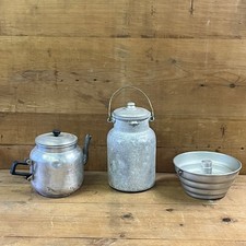 LOTTO STOCK 3 OGGETTI ALLUMINIO X CUCINA VINTAGE