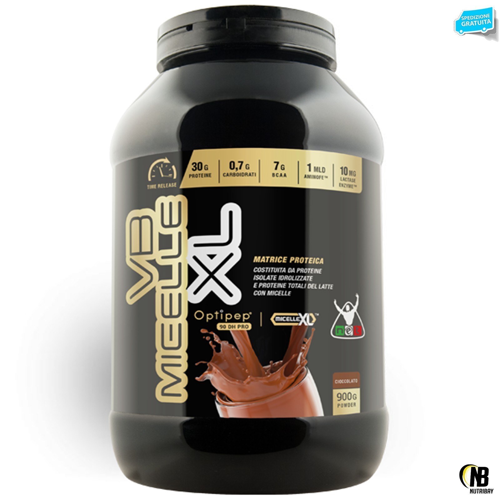 VB Micelle XL Net Integratori 900g | Blend Proteico VB 104 e Caseina XL